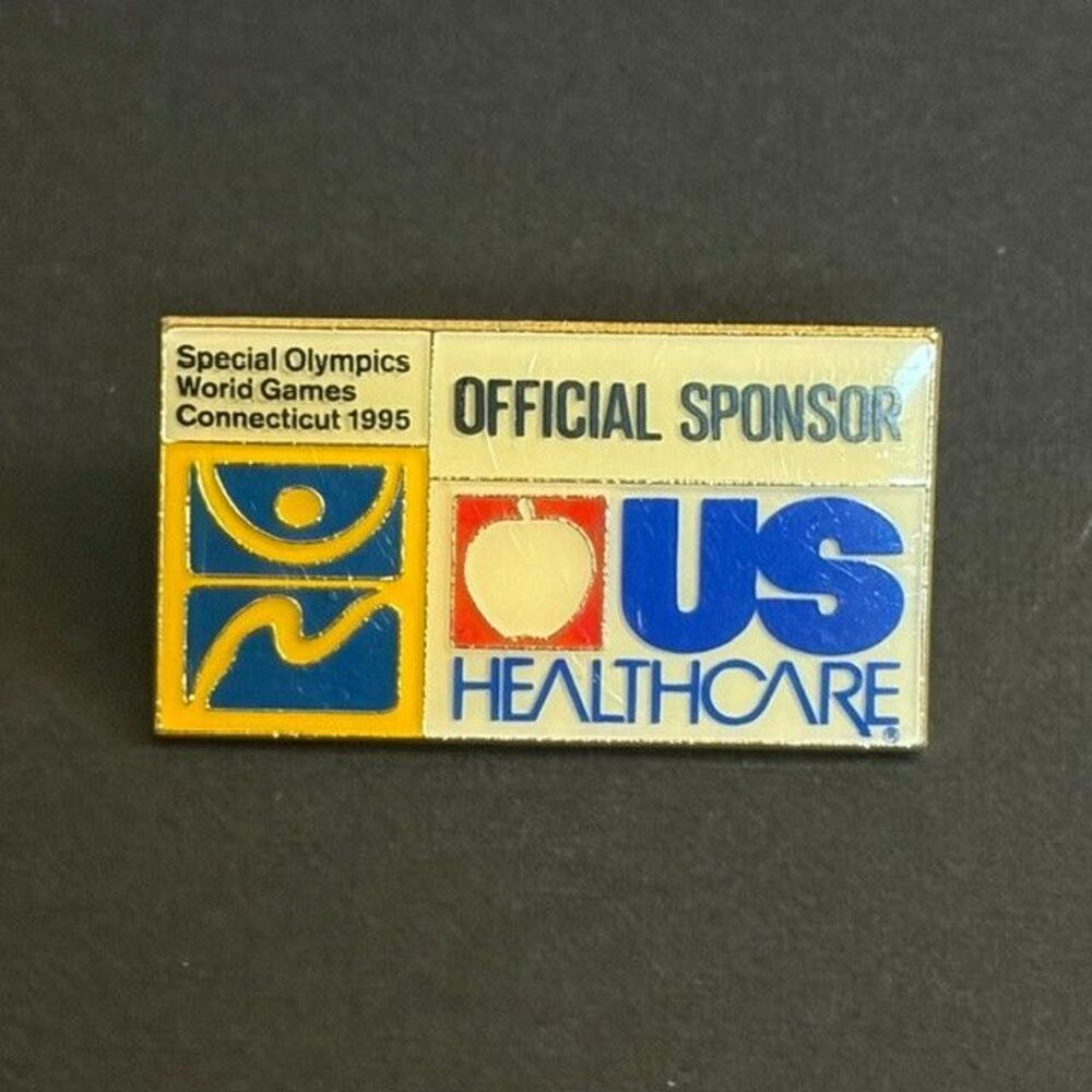 Vintage Special Olympics World Games Connecticut CT 1995 US Healthcare Pin